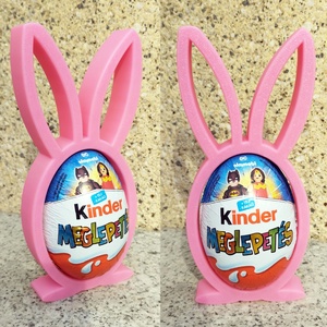 Kindertojás tartó Húsvéti Nyuszi figura 3 színben ajándékozáshoz pénzátadáshoz (kék, rózsaszín, arany-piros), Ünnepi díszek, dekorációk, Húsvéti díszek és dekorációk, Húsvéti ajándékátadó, Mindenmás, MESKA