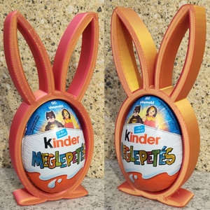 Kindertojás tartó Húsvéti Nyuszi figura 3 színben ajándékozáshoz pénzátadáshoz (kék, rózsaszín, arany-piros) - ünnepi díszek, dekorációk - húsvéti díszek és dekorációk - húsvéti ajándékátadó - Meska.hu