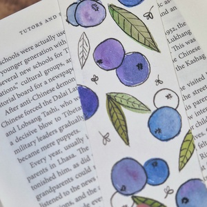 Áfonyás könyvjelző - könyv & zene - könyvjelző - Meska.hu