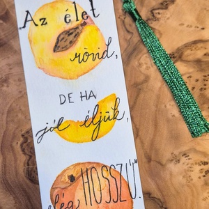 Barackos könyvjelző, Könyv & Zene, Könyvjelző, Festett tárgyak, Mindenmás, MESKA