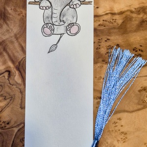 Elefántos könyvjelző - könyv & zene - könyvjelző - Meska.hu