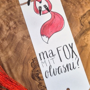 Rókás könyvjelző - könyv & zene - könyvjelző - Meska.hu