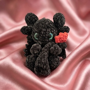 Ember the Dragon � kézzel horgolt sárkány plüss, Játék & Sport, Plüssállat & Játékfigura, Plüss sárkány, Horgolás, MESKA