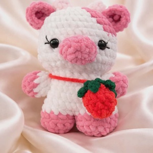 Berry the Cow � kézzel horgolt boci plüss, Játék & Sport, Plüssállat & Játékfigura, Boci, tehén, Horgolás, MESKA