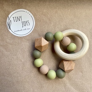 Ébredő tavasz - zöld rágóka, Játék & Sport, 3 éves kor alattiaknak, Rágcsalánc, Gyöngyfűzés, gyöngyhímzés, MESKA