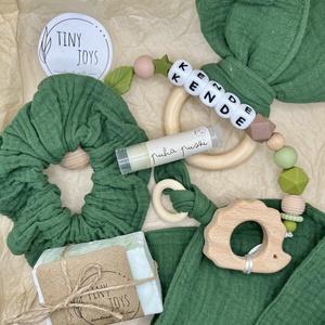 Boldog Anya � Boldog Baba MEDIUM BOX - Erdők zöldje kollekció - játék & sport - babalátogató ajándékcsomag - Meska.hu