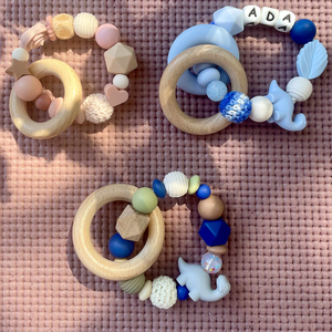 Egyedi rágcsakarkötő, Baba - mama, Baba játékok, Rágóka, Gyöngyfűzés, gyöngyhímzés, MESKA