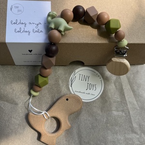 Dínós rágcsalánc - baba - mama - baba játékok - cumilánc - Meska.hu