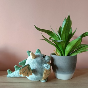 Amigurumi sárkány figura - játék & sport - plüssállat & játékfigura - más figura - Meska.hu