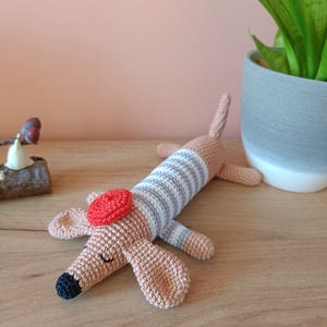 Amigurumi párizsi cerkutya figura, Játék & Sport, Plüssállat & Játékfigura, Kutya, Baba-és bábkészítés, Horgolás, MESKA