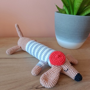 Amigurumi párizsi cerkutya figura - játék & sport - plüssállat & játékfigura - kutya - Meska.hu