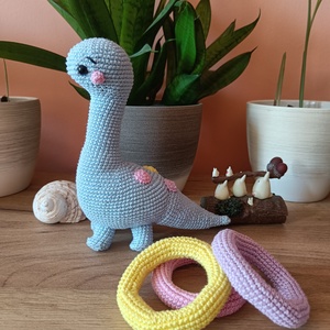Amigurumi dínó figura - játék & sport - plüssállat & játékfigura - más figura - Meska.hu
