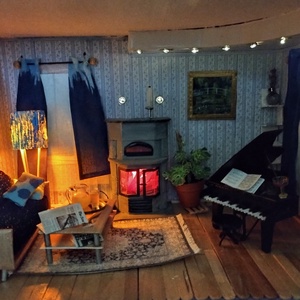 Mini babaház - nappali - játék & sport - baba & babaház - babaház - Meska.hu