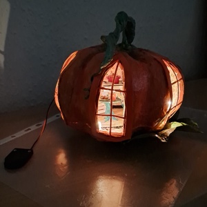 Halloweeni tök világítással -  - Meska.hu Halloweeni tök világítással -  - Meska.hu