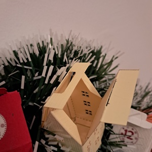 Adventi koszorú és naptár egyben világítással - karácsony - adventi díszek - adventi naptár - Meska.hu