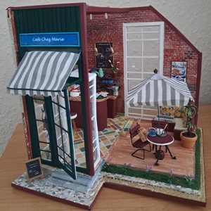 Miniatűr kávézó - polcbetét - otthon & életmód - dekoráció - asztal és polc dekoráció - asztaldísz - Meska.hu