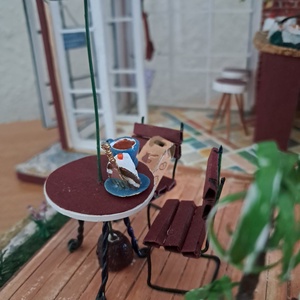 Miniatűr kávézó - polcbetét - otthon & életmód - dekoráció - asztal és polc dekoráció - asztaldísz - Meska.hu