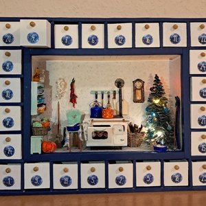 Adventi naptár világítással  - Meska.hu