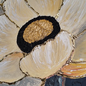 Absztrakt virág festmény  - művészet - festmény - akril - Meska.hu