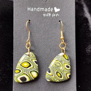 Teknős fülbevaló , Ékszer, Fülbevaló, Lógó fülbevaló, Agyagozás, Ékszerkészítés, MESKA