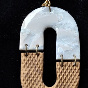 Bronz/Bézs fülbevaló  - ékszer - fülbevaló - lógó fülbevaló - Meska.hu