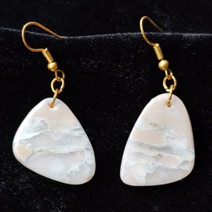 Ásvány hatású fülbevaló , Ékszer, Fülbevaló, Lógó fülbevaló, Ékszerkészítés, Gyurma, MESKA