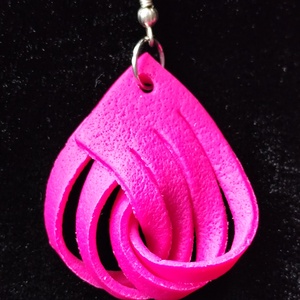 Bőrhatású fülbevaló  - ékszer - fülbevaló - lógó fülbevaló - Meska.hu