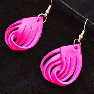 Bőrhatású fülbevaló  - ékszer - fülbevaló - lógó fülbevaló - Meska.hu