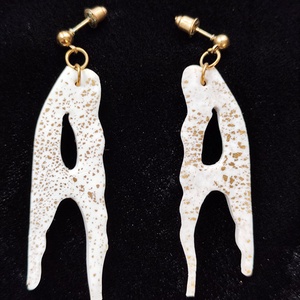 Azariah fülbevaló , Ékszer, Fülbevaló, Lógó fülbevaló, Ékszerkészítés, Gyurma, MESKA