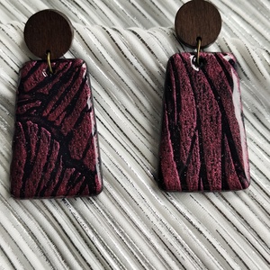 Pink metál fülbevaló , Ékszer, Fülbevaló, Lógó fülbevaló, Ékszerkészítés, Gyurma, MESKA