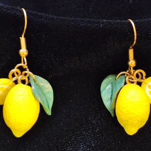 Citrom fülbevaló  - Meska.hu