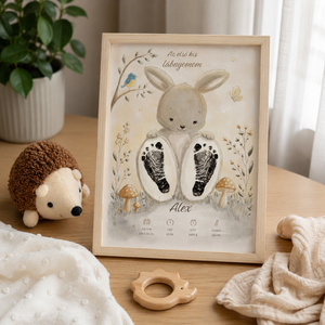 Egyedi baba lábnyom emlékposzter • Névre szóló újszülött ajándék • 3 db poszter + tintamentes szett, Baba - mama, Babaszoba dekoráció, Babaposzter, Fotó, grafika, rajz, illusztráció, ? Az első apró lábnyomok pillanatok alatt eltűnnek, de az emlékük örökre megmaradhat.

Ezt a névre ..., MESKA