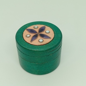 Gyűrűs fa ékszerdoboz-tűzzománc betéttel, Ékszer, Ékszertartó, Ékszerdoboz, Famegmunkálás, Tűzzománc, MESKA