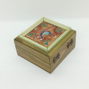 Madárka tűzzománc fa   ékszerdoboz - ékszer - ékszertartó - ékszerdoboz - Meska.hu