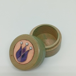 Tulipános fa  gyűrűs doboz-kézzel készített tűzzománccal - ékszer - ékszertartó - ékszerdoboz - Meska.hu