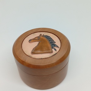 Fa ékszerdoboz-lovas tűzzománc betéttel - ékszer - ékszertartó - ékszerdoboz - Meska.hu