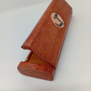 Fa tolltartó hagjegyes- tűzzománc betéttel - otthon & életmód - papír, írószer - tolltartó & ceruzatekercs - Meska.hu