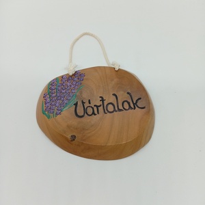 Fa ajtótábla -levendulákkal festett, Otthon & Életmód, Dekoráció, Kép & Falikép, Táblakép, Famegmunkálás, MESKA