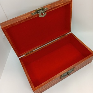 Fa díszdoboz - ház cseresznyefával tűzzománc képpel a tetején - otthon & életmód - dekoráció - asztal és polc dekoráció - díszdoboz - Meska.hu