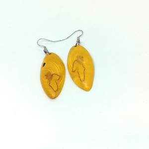 Nemesfa fülbevaló, Ékszer, Fülbevaló, Lógó fülbevaló, Famegmunkálás, MESKA