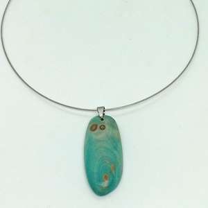 Nemesfa medál türkiz, Ékszer, Nyaklánc, Medál, Famegmunkálás, MESKA