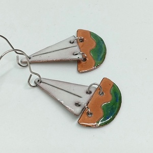 Vitorlás hajó fülbevaló - ékszer - fülbevaló - lógó fülbevaló - Meska.hu