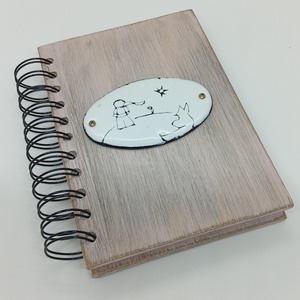 Tűzzománc kis napló , Esküvő, Emlék & Ajándék, Vendégkönyv, Famegmunkálás, Tűzzománc, MESKA