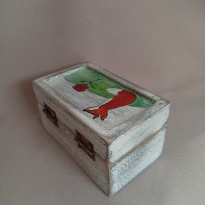 Róka és a rózsa pici kincses doboz - baba - mama - babaszoba dekoráció - gyerekszoba falmatrica - Meska.hu