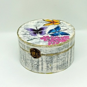 Pillangos ékszeres doboz, Otthon & Életmód, Dekoráció, Asztal és polc dekoráció, Díszdoboz, Famegmunkálás, MESKA