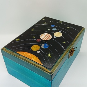 Bolygók díszdoboz - otthon & életmód - dekoráció - asztal és polc dekoráció - díszdoboz - Meska.hu