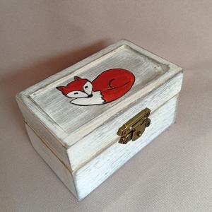 Róka pici kincses doboz, Baba - mama, Babaszoba dekoráció, Gyerekszoba falmatrica, Famegmunkálás, MESKA