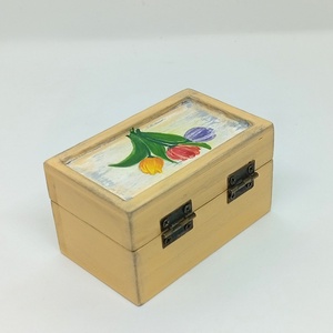 Tulipános pici kincses doboz - baba - mama - babaszoba dekoráció - gyerekszoba falmatrica - Meska.hu