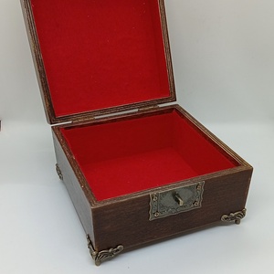 Erdei házikós tűzzománc fa doboz - otthon & életmód - dekoráció - asztal és polc dekoráció - díszdoboz - Meska.hu