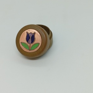 tulipános fa ékszeres szelence kézzel készített tűzzománccal - ékszer - ékszertartó - ékszerdoboz - Meska.hu